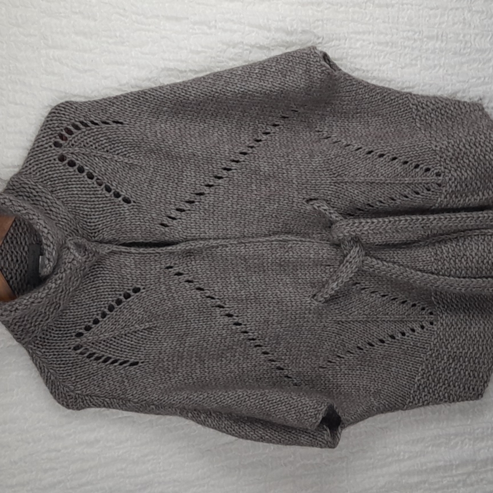 Elsa manda Knitted Cardigan Small Brownish Gray #149